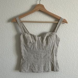 Reformation Libra Bustier Top - Oatmeal, 0